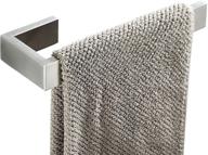 🛀 contemporary brushed nickel wall mounted towel bar - premium stainless steel hand towel holder and bathroom accessory logo