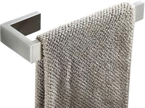 img 4 attached to 🛀 Contemporary Brushed Nickel Wall Mounted Towel Bar - Premium Stainless Steel Hand Towel Holder and Bathroom Accessory