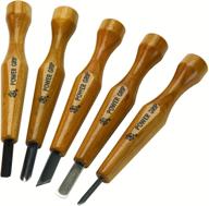 🔪 mikisyo power grip carving tools: enhance your skill with the five piece set (basic) logo