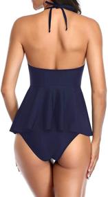 img 1 attached to Upopby Tankini Swimsuit Swimdress Swimwear Women's Clothing