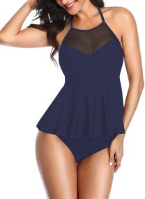 img 3 attached to Upopby Tankini Swimsuit Swimdress Swimwear Women's Clothing