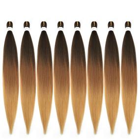 img 4 attached to Pre Stretched Braiding Professional Synthetic 1B 30 27