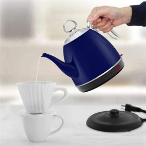 img 1 attached to 🔵 Chantal Mia Cobalt Blue Electric Water Kettle, 32 oz