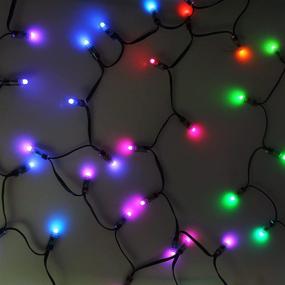 img 4 attached to 🌈 ALITOVE Outdoor Rainbow Fairy Lights 60ft 100 Bulbs LED Color Changing Christmas Lights Waterproof with APP Control – Vibrant 213 Dynamic Color Effects for Patio Garden Party Holiday Indoor Outdoor Décor