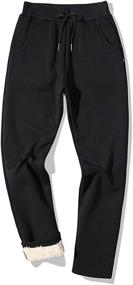 img 4 attached to Cozy up in Style: Duyang Women's Warm Sherpa-Lined Sweatpants – Perfect for Athletic Jogging and Harem Pants Fashion