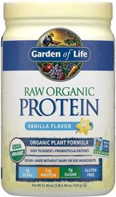 img 4 attached to 🌱 Garden of Life Raw Organic Protein Vanilla Powder: Vegan, Gluten Free, Organic, Non-GMO Plant Based Protein Shake with Probiotics & Enzymes – 20 Servings, 22g Protein