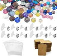 📿 700pcs earring stud kit with stud earrings, faux druzy cabochons, butterfly backs, cards, and bags - ideal for diy jewelry and earring making supplies logo