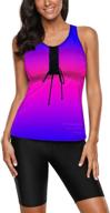 aleumdr racerback tankini boyshorts swimsuit women's clothing and swimsuits & cover ups logo