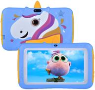 📱 kids tablet 7 inch, android 9.0 edition tablet with wifi, bluetooth, parental control, 2gb+16gb, blue logo
