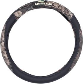 img 3 attached to Mossy Oak Camo Steering Wheel Cover - PU Leather And Cotton Twill