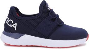 img 3 attached to Nautica Girls' Bungee Running Athletic Sneakers