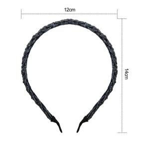 img 1 attached to 💫 MTLEE 6-Piece Beaded Hair Hoop Headband Set: Vibrant Colors, 1.83 Count