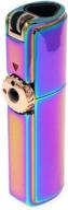 🔥 scorch torch skyline: powerful triple jet flame torch lighter with cigar punch cutter tool - rainbow finish logo