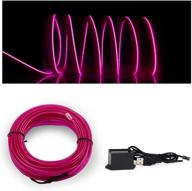 jiguoor el wire 16.4ft / 5m purple neon light strip for car interior decoration, diy, festival, party, pub - halloween, christmas logo