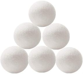 img 4 attached to 🧺 6 Pack of XL Premium Wool Dryer Balls - Reusable Laundry Drying Balls for Natural Fabric Softening