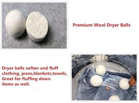 img 1 attached to 🧺 6 Pack of XL Premium Wool Dryer Balls - Reusable Laundry Drying Balls for Natural Fabric Softening