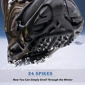 img 3 attached to ❄️ Shaddock Ice Cleats for Shoes and Boots: Unbeatable Traction on Ice and Snow for Men, Women, and Kids