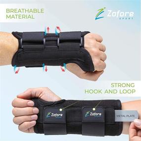 img 2 attached to 🖐️ Carpal Tunnel Wrist Brace Support and Metal Splint Stabilizer [Single] - Effective Relief for Tendinitis, Arthritis and Carpal Tunnel Pain - Accelerates Recovery Time for Men and Women - Left Hand (L/XL)