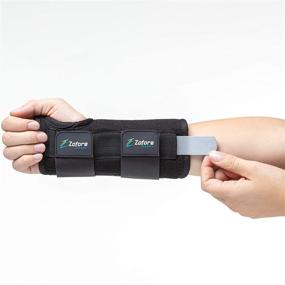 img 1 attached to 🖐️ Carpal Tunnel Wrist Brace Support and Metal Splint Stabilizer [Single] - Effective Relief for Tendinitis, Arthritis and Carpal Tunnel Pain - Accelerates Recovery Time for Men and Women - Left Hand (L/XL)