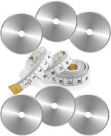 high-quality rotary cutter blades - replacement blades, 60mm, compatible with fiskars, olfa, martelli, dremel, 🔪 truecut, dafa, sks-7 - ideal for quilting, scrapbooking, sewing arts & crafts - 6 pack (silver) logo