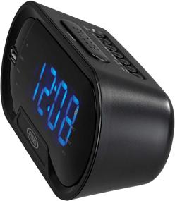 img 2 attached to ⏰ JENSEN JCR-298: Bluetooth Dual Alarm Clock with USB Charging, Blue Display, and Aux Input