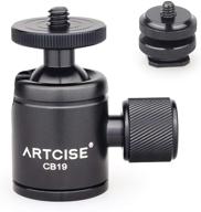 📷 artcise cb19 mini ball head: portable cnc machining tripod ball head for phones & lightweight cameras – 360° rotation, aluminum alloy, max load 6.6lbs/3kg logo