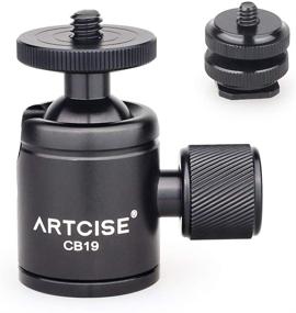 img 4 attached to 📷 ARTCISE CB19 Mini Ball Head: Portable CNC Machining Tripod Ball Head for Phones & Lightweight Cameras – 360° Rotation, Aluminum Alloy, Max Load 6.6lbs/3kg