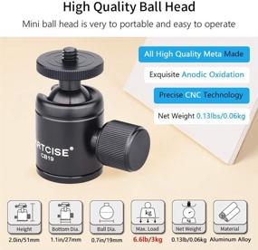 img 2 attached to 📷 ARTCISE CB19 Mini Ball Head: Portable CNC Machining Tripod Ball Head for Phones & Lightweight Cameras – 360° Rotation, Aluminum Alloy, Max Load 6.6lbs/3kg