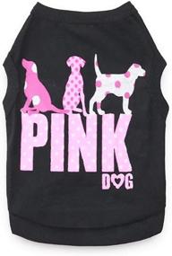 img 3 attached to 🐶 DERUILA 2pcs Dog Clothes Shirt Cotton for Small Girl Dogs | Pink Print Accessories | Cute Spring Summer Apparel for Chihuahua, Yorkie, and Puppy Pets