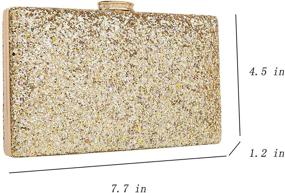 img 1 attached to 💫 Сверкающий гламур: Сияющая элегантная блестящая вечерняя сумочка для женщин - идеальная комбинация клатча и кошелька.