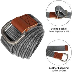 img 3 attached to 👨 ITIEZY Double Webbing Canvas Men's Accessories with Military Styling