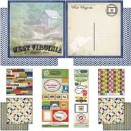 west virginia vintage scrapbook kit: themed paper and stickers by scrapbook customs logo