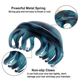 img 1 attached to Extra Large Octopus Hair Claw Clips for Women with Thick Hair - Non Slip Grip, 4 Inch Hair Clamps for Strong Hold (Pack of 3)