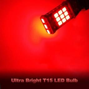 img 1 attached to 🔴 Yorkim 912 921 LED Backup Light Bulbs Red, High Power 21-SMD Chipsets - Bright, Error Free T15 906 904 902 W16W - Pack of 2