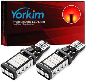 img 4 attached to 🔴 Yorkim 912 921 LED Backup Light Bulbs Red, High Power 21-SMD Chipsets - Bright, Error Free T15 906 904 902 W16W - Pack of 2