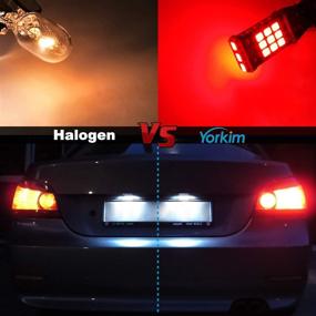 img 2 attached to 🔴 Yorkim 912 921 LED Backup Light Bulbs Red, High Power 21-SMD Chipsets - Bright, Error Free T15 906 904 902 W16W - Pack of 2