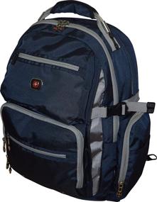 img 2 attached to SwissGear Breaker Laptop Backpack Pocket Blue: Stylish and Durable Travel Companion