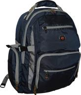 swissgear breaker laptop backpack pocket blue: stylish and durable travel companion logo