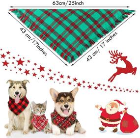 img 3 attached to Christmas Bandana Snowflake Triangle Accessories Dogs