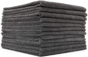 img 4 attached to 🧼 The Rag Company - Commercial Grade Microfiber Terry Cleaning Towels - High Absorbency, Lint-Free, Streak-Free - Ideal for Kitchens, Bathrooms, Offices - 300gsm, 12in x 12in, Grey (12-Pack)