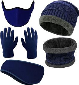 img 4 attached to Pieces Warmer Hats，Neck Warmer，Warmer Headband Outdoor Recreation