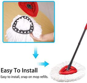 img 1 attached to 🧹 3 Pack Microfiber Spin Mop Replacement Heads for 360° Easy Cleaning