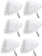 fushing 6pcs reusable washable microfiber steam mop pads - replacement pads for steamboy x5, h2o h20, s302, s001, skg 1500w steam mop логотип
