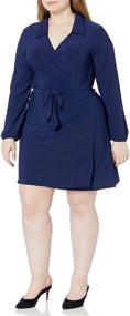 img 2 attached to Stunning Style and Flattering Fit: Star Vixen Women's Plus-Size Long Sleeve Fullwrap Dress