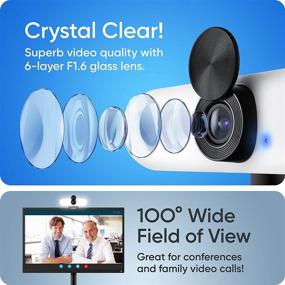 img 2 attached to Provision ISR All-in-One Full HD Webcam with Microphone, Speaker, and LED Light - Crystal 📷 Clear 1080p Webcam for Video Streaming, Conferencing, and More - USB Streaming Camera, No Installation Required