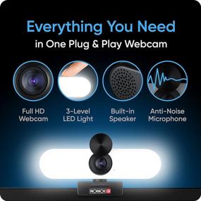 img 3 attached to Provision ISR All-in-One Full HD Webcam with Microphone, Speaker, and LED Light - Crystal 📷 Clear 1080p Webcam for Video Streaming, Conferencing, and More - USB Streaming Camera, No Installation Required