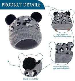 img 3 attached to 🧢 Cozy and Stylish Boys' Accessories: Earmuff Infants Toddler Children Mittens for Hats & Caps