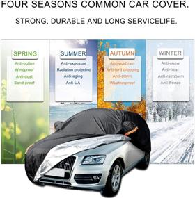 img 3 attached to 🚗 COLOR RAIN TIME 4XL Black Outdoor SUV Car Cover - UV Protection, Waterproof, Windproof, Dustproof & Scratch Resistant (189 to 200 inch)