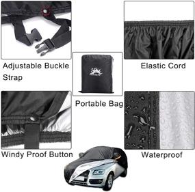 img 1 attached to 🚗 COLOR RAIN TIME 4XL Black Outdoor SUV Car Cover - UV Protection, Waterproof, Windproof, Dustproof & Scratch Resistant (189 to 200 inch)