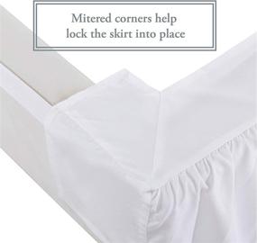 img 1 attached to Белый каркас кровати для двоих - чехол-обматывающий из микрофибры Bed Maker's, со сборкой в рюши, классического длиной 14 дюймов.